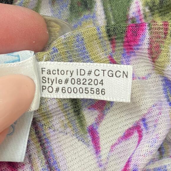 On Gossamer Printed Mesh Nightie Chemise Large Style #88204 NWT NEW - Picture 8 of 10